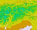 Eastern Alps temperature map