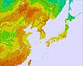 East Asia temperature map