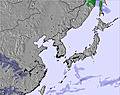 East Asia snow map