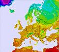Europe temperature map
