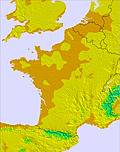 Frankreich temperature map