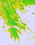 Griekenland temperature map