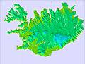 IJsland temperature map