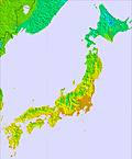 Japan temperature map