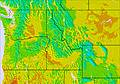 Northwest USA temperature map