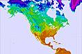 América del Norte temperature map