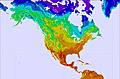 América del Norte temperature map