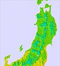 Northern Honshu temperature map