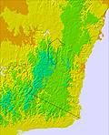 New South Wales temperature map