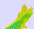 South Island - upper temperature map