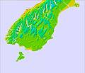 South Island - lower temperature map