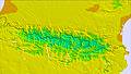 Pyreneje temperature map