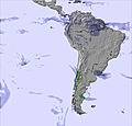 América del Sur snow map