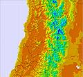 Santiago del Cile temperature map