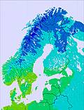 Scandinavia temperature map