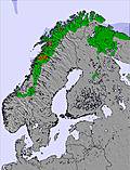 Scandinavia snow map