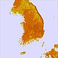 Südkorea temperature map