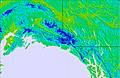 Southern Alaska temperature map