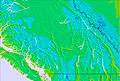 Southwest Canada Mapa teplot