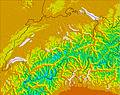 スイス連邦 temperature map