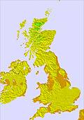 Reino Unido temperature map