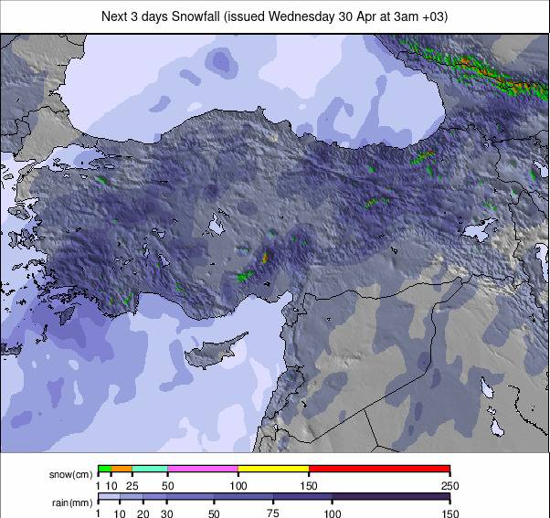 Precipitation forecast for Europe (Precipitații în Europa)