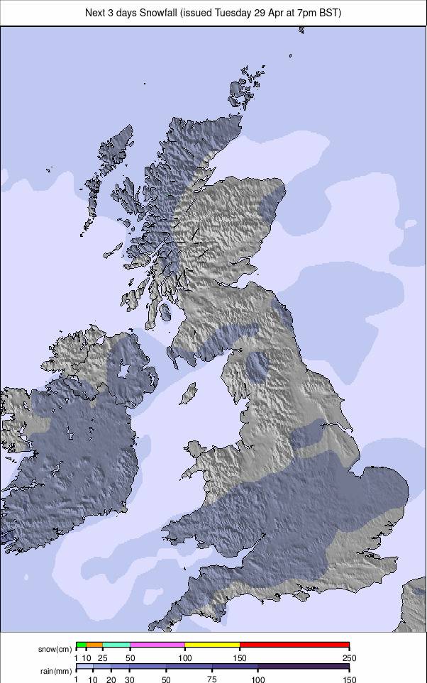 Precipitation forecast for Europe (Precipitații în Europa)