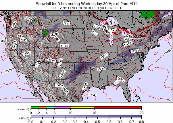 United States weather map - click to go back to main thumbnail page