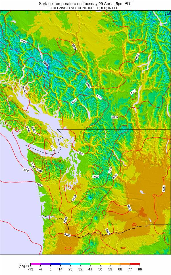 Washington / Vancouver weather map - click to go back to main thumbnail page