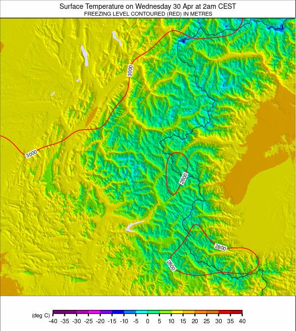 Western Alps weather map - click to go back to main thumbnail page