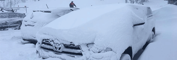 Snowfall across continent