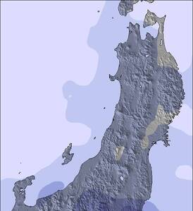 Northern Honshu Snow Map (3 Days)