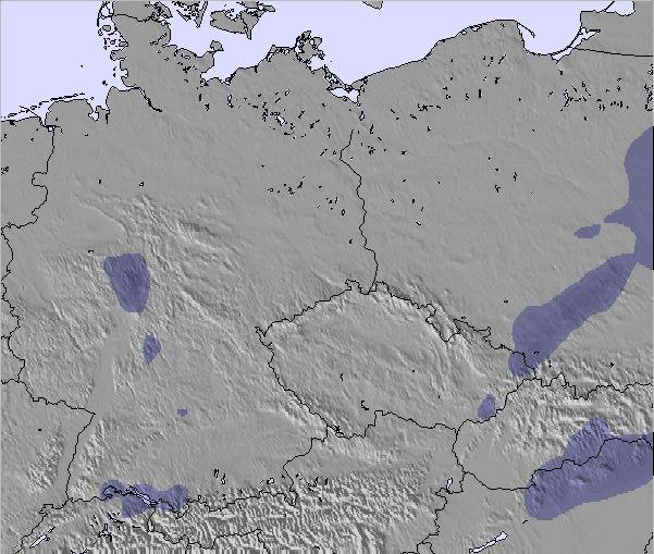 ドイツ連邦共和国用の天気図と雪の状態