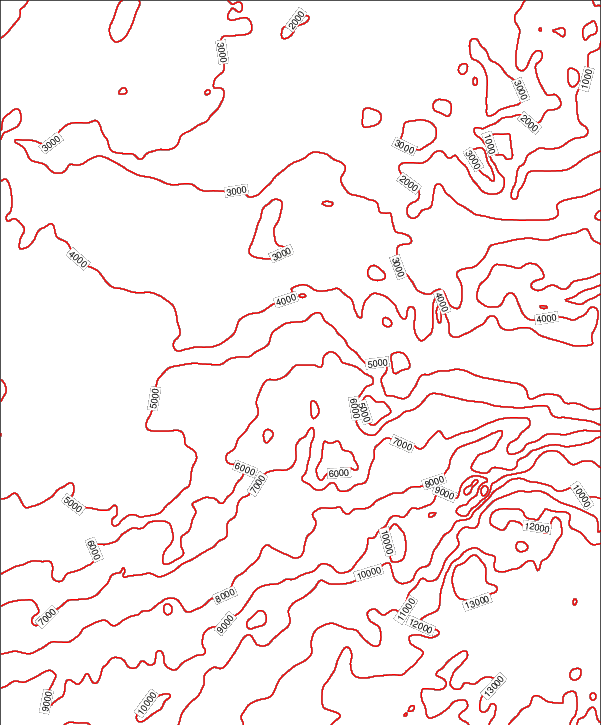 日本用の天気図と雪の状態