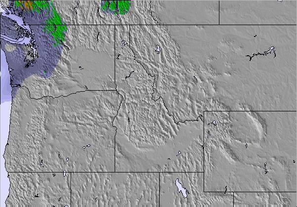 モンタナ州用の天気図と雪の状態