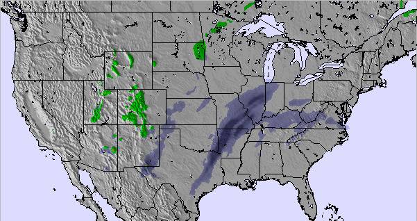 počasí usa mapa Mapa počasí a sněhových podmínek pro Spojené státy americké počasí usa mapa