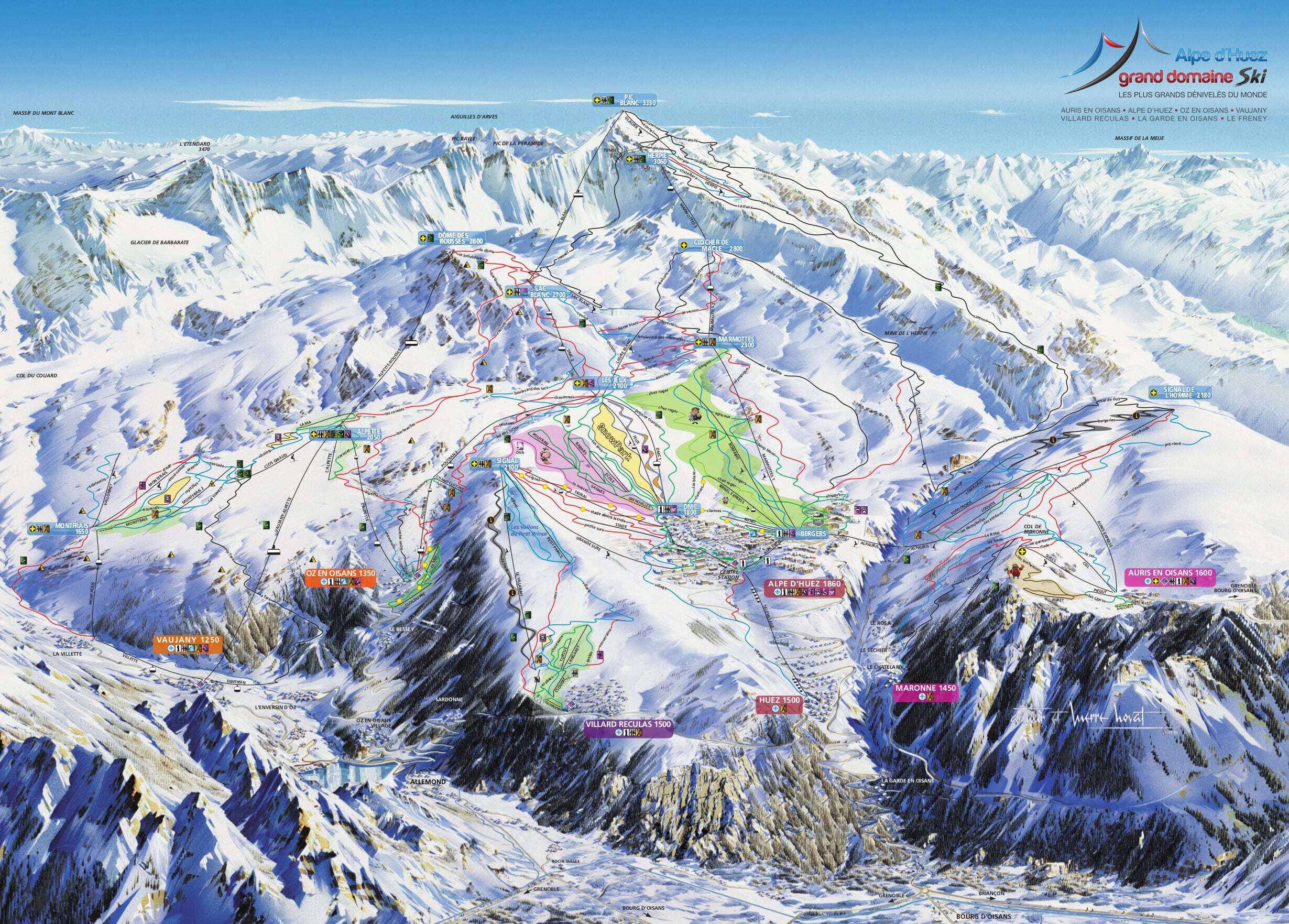 Alpe d'Huez Piste / Trail Map