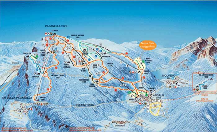 Andalo Piste Map / Trail Map