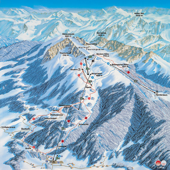 Andelsbuch Piste / Trail Map