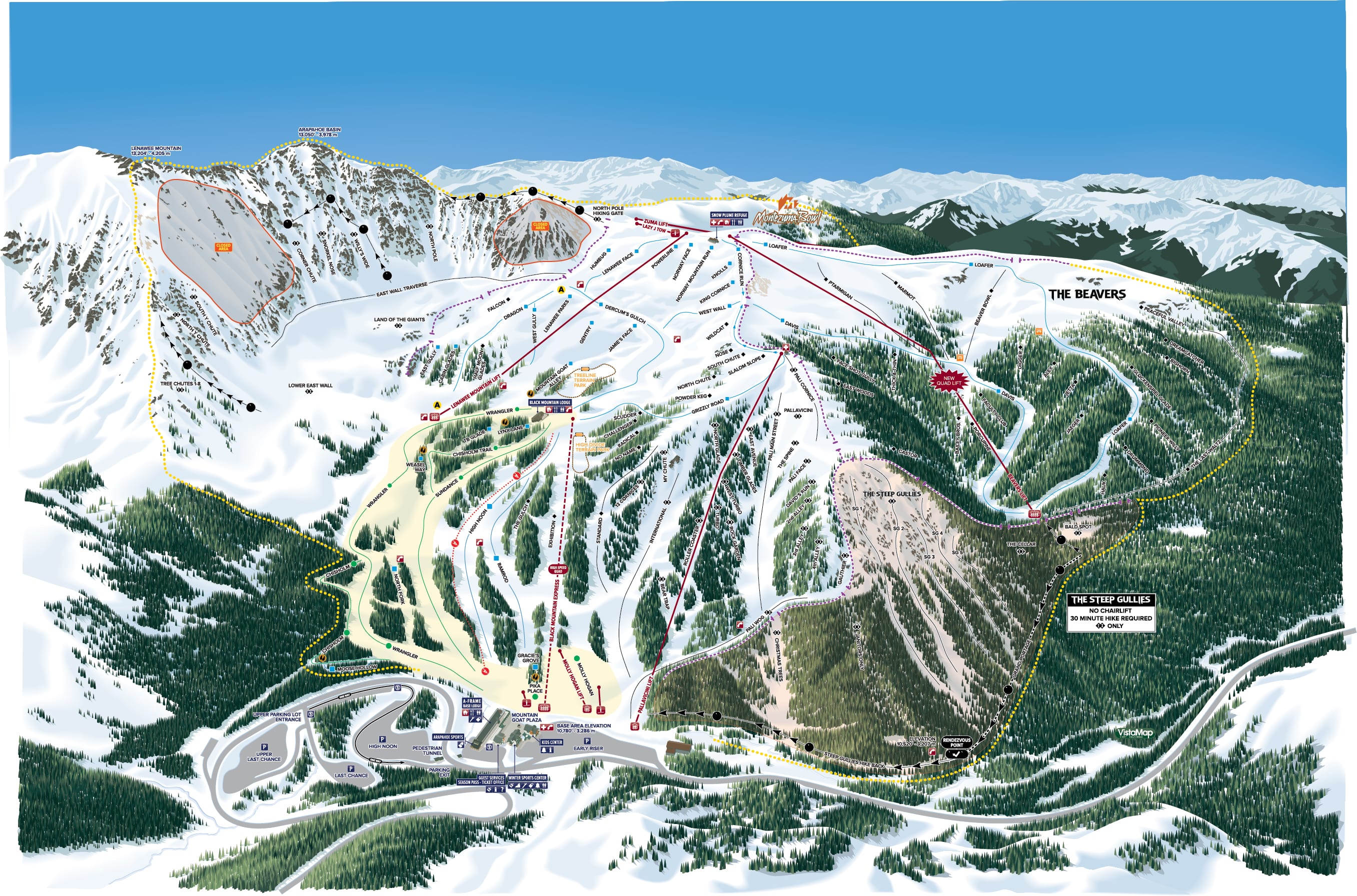 Arapahoe Basin Piste / Trail Map