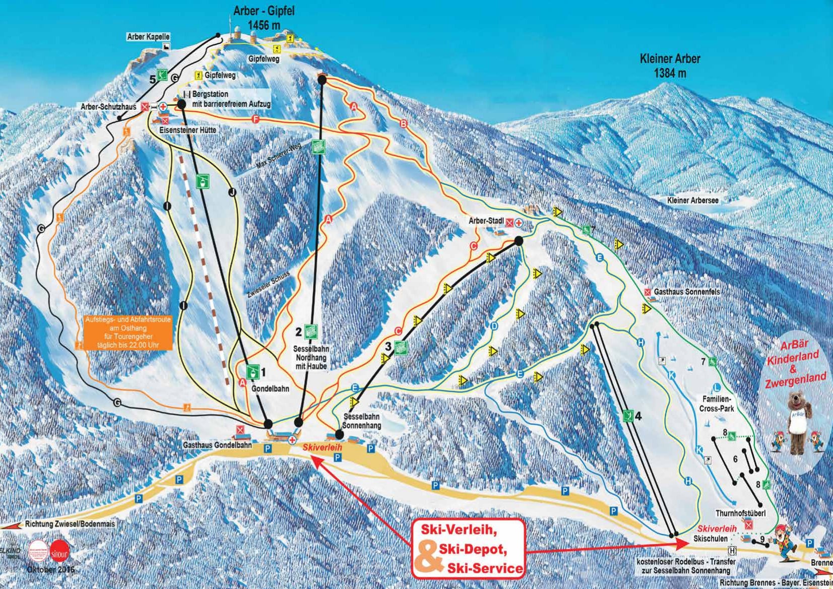 Arber Piste / Trail Map