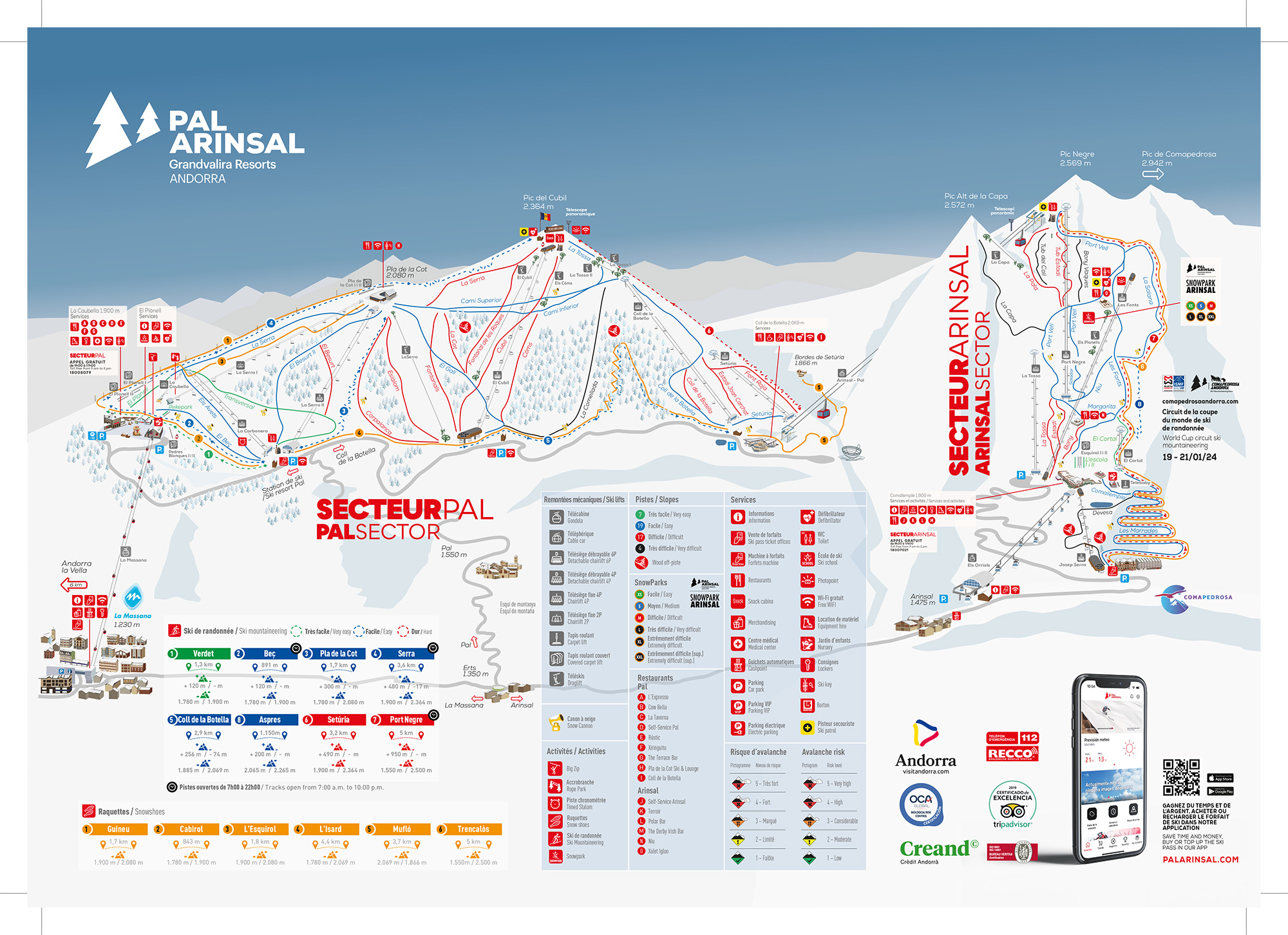 Vallnord-Arinsal Piste / Trail Map