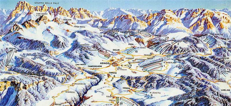 Asiago Piste / Trail Map