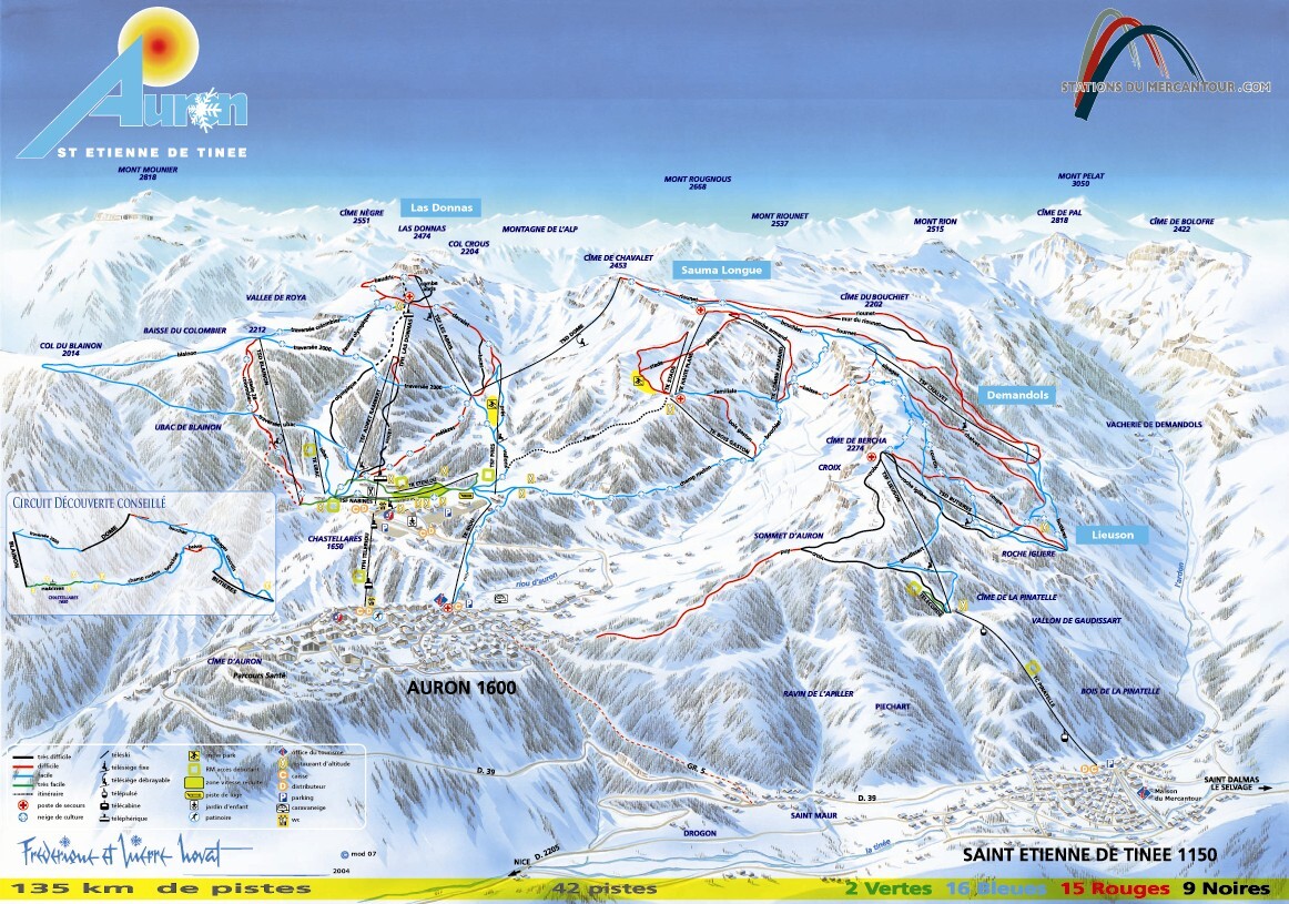 Auron Piste / Trail Map