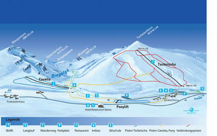 Avers Piste / Trail Map