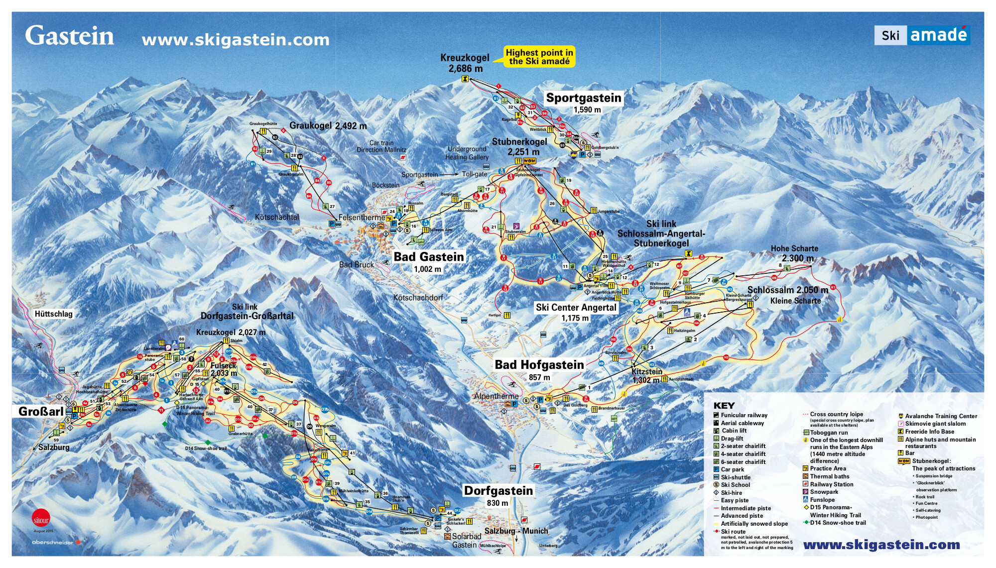 Bad Gastein Piste / Trail Map