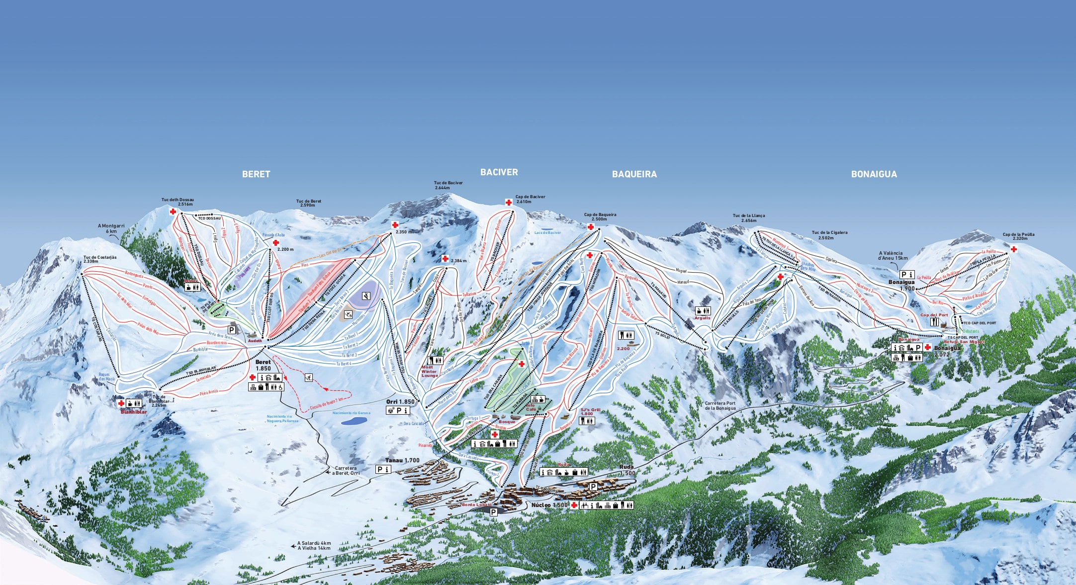 Baqueira/Beret Piste / Trail Map