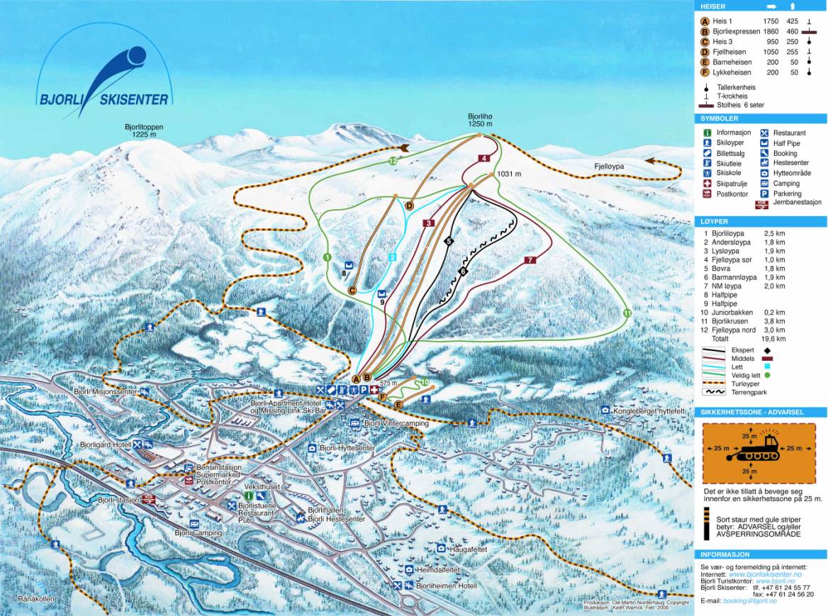 Bjorli Piste / Trail Map