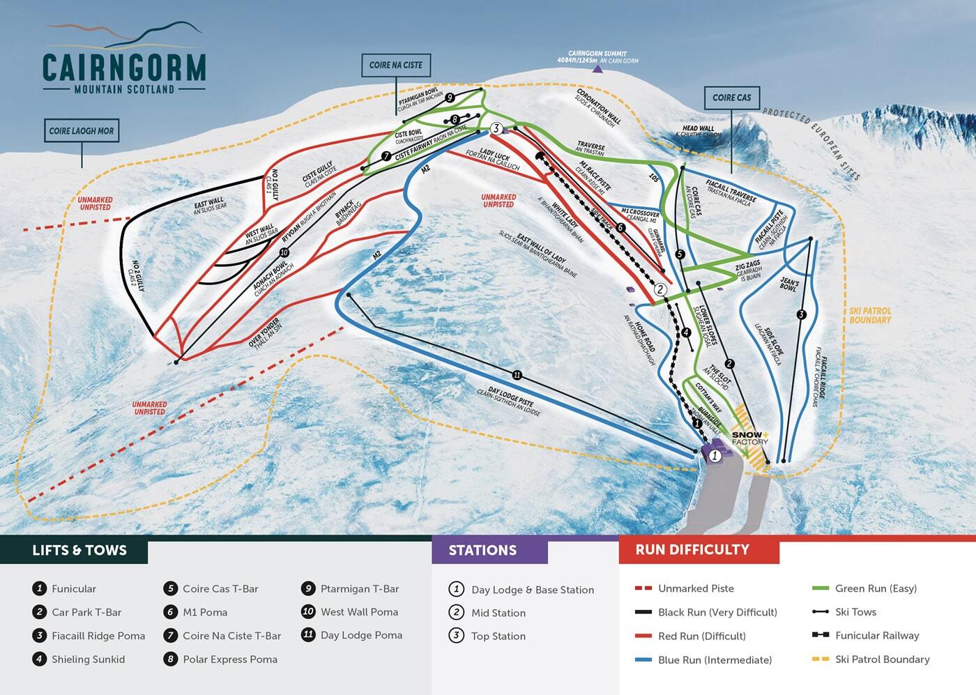 Cairngorm Piste / Trail Map