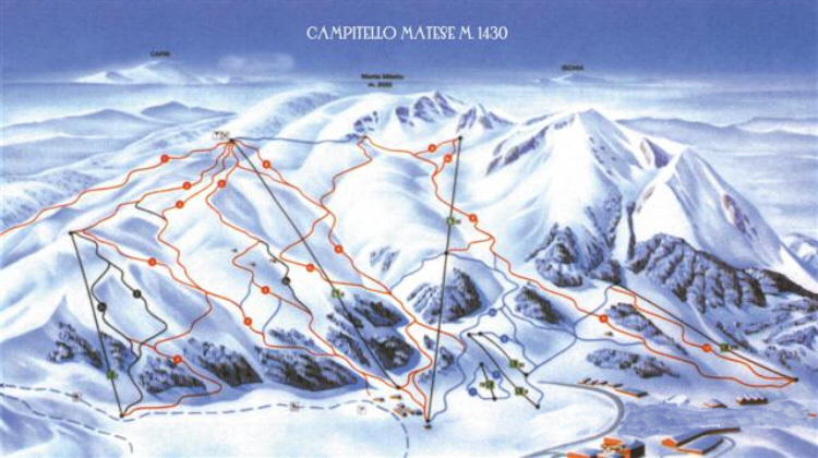Campitello Matese Piste / Trail Map